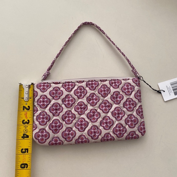 Vera Bradley Pink Floral Quilted Wristlet with Wrist Strap - Picture 5 of 5